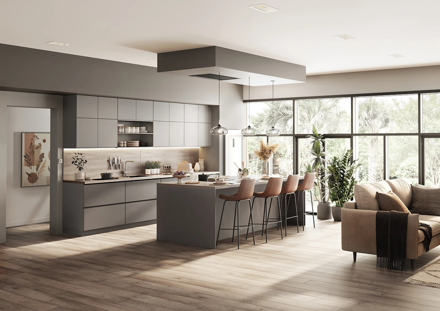 OSLO Gris Terre et Brun Cachemire